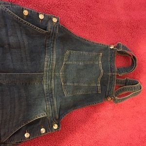 Jean Stretch Shorts Overalls